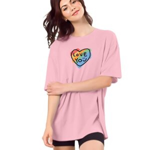 SHODOX® Women’s Cotton Blend Oversized Drop Shoulder Printed T-Shirt | Soft, Breathable & Light Weight | Loose Fit Stylish Top for Girls with Premium Graphic Print